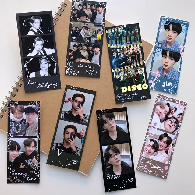 Kpop фотокард на заказ двухсторонние печатные закладки фотополоска для kpop