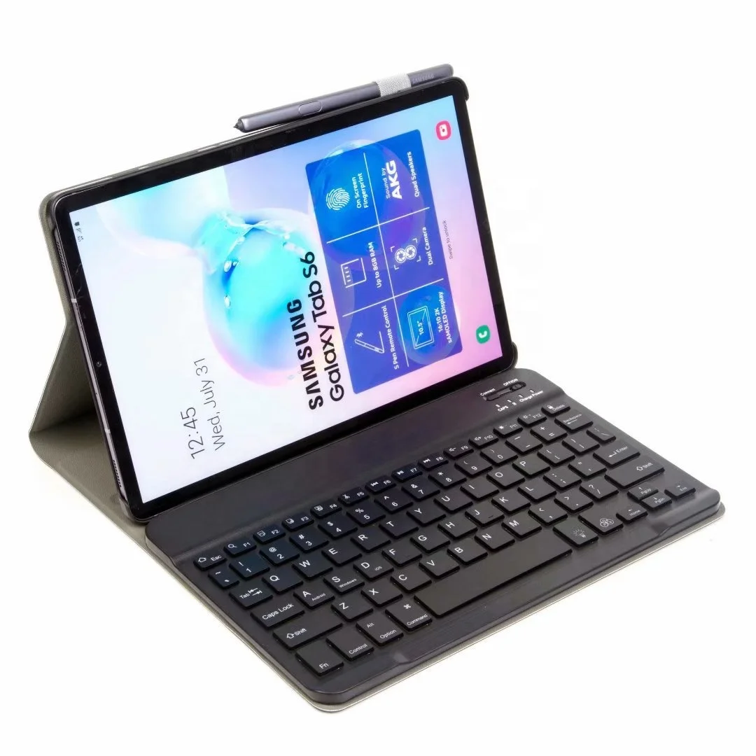 New Fashion Stand Leather Tablet Case With Keyboard Tablet Case Cover For Samsung Galaxy Tab S6 Lite 10.4 Inch P610 P615