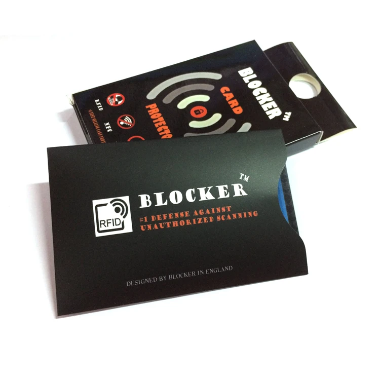 Magnetic card sleeves/blank rfid blocking sleeve card /aluminum foil paper plastic credit card shield