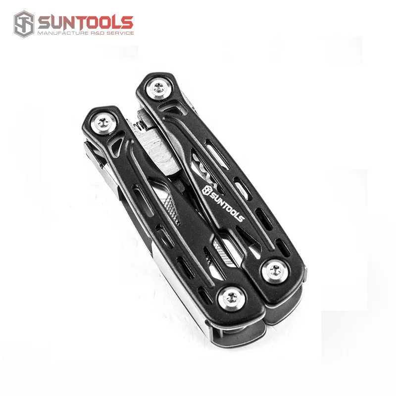 Mini folding multifunction aluminum handle gift promotional hand tool pocket knife screwdrivers openers cutting  pliers