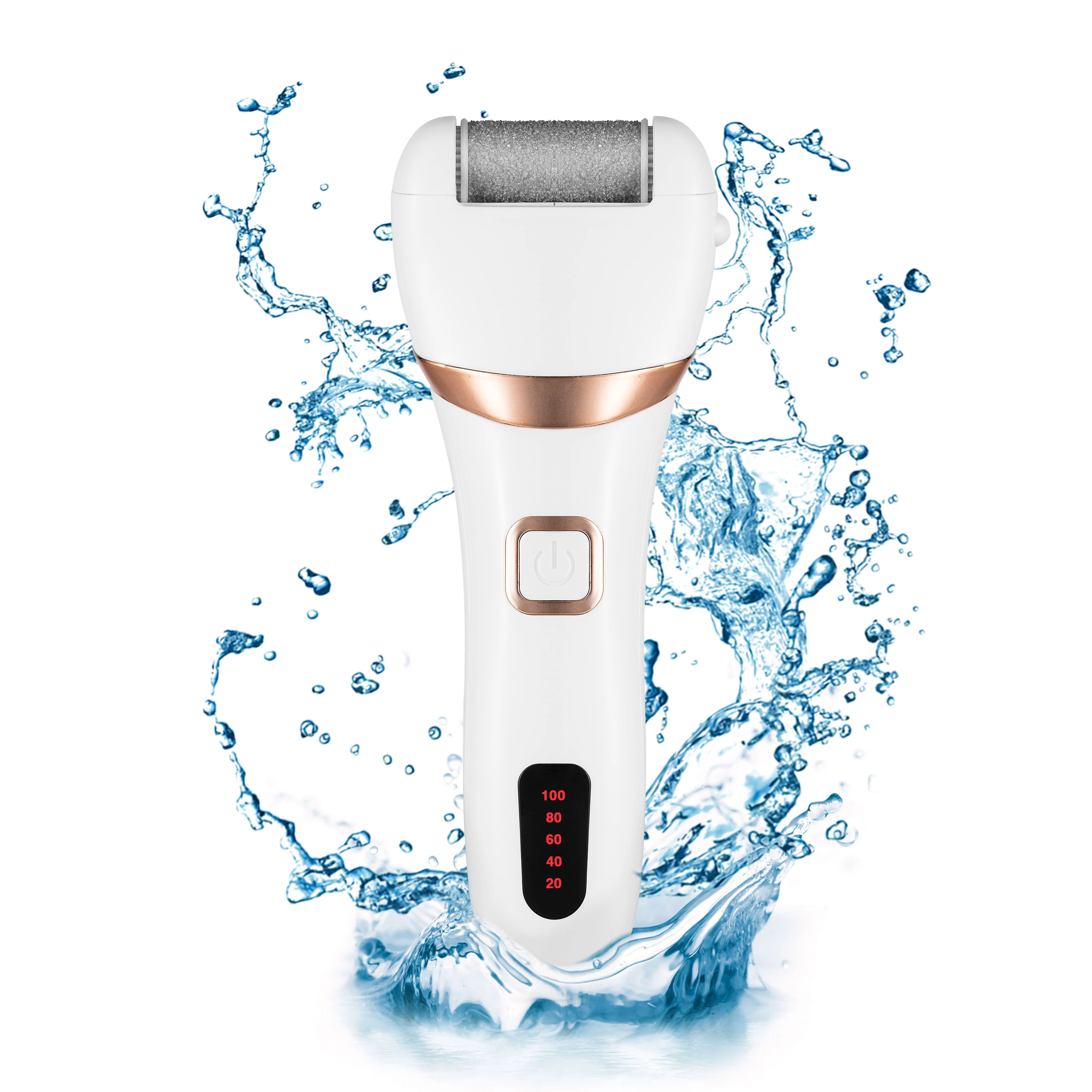 professional callus remover machine  electric USB wire LED display foot callus remover with 3 roller