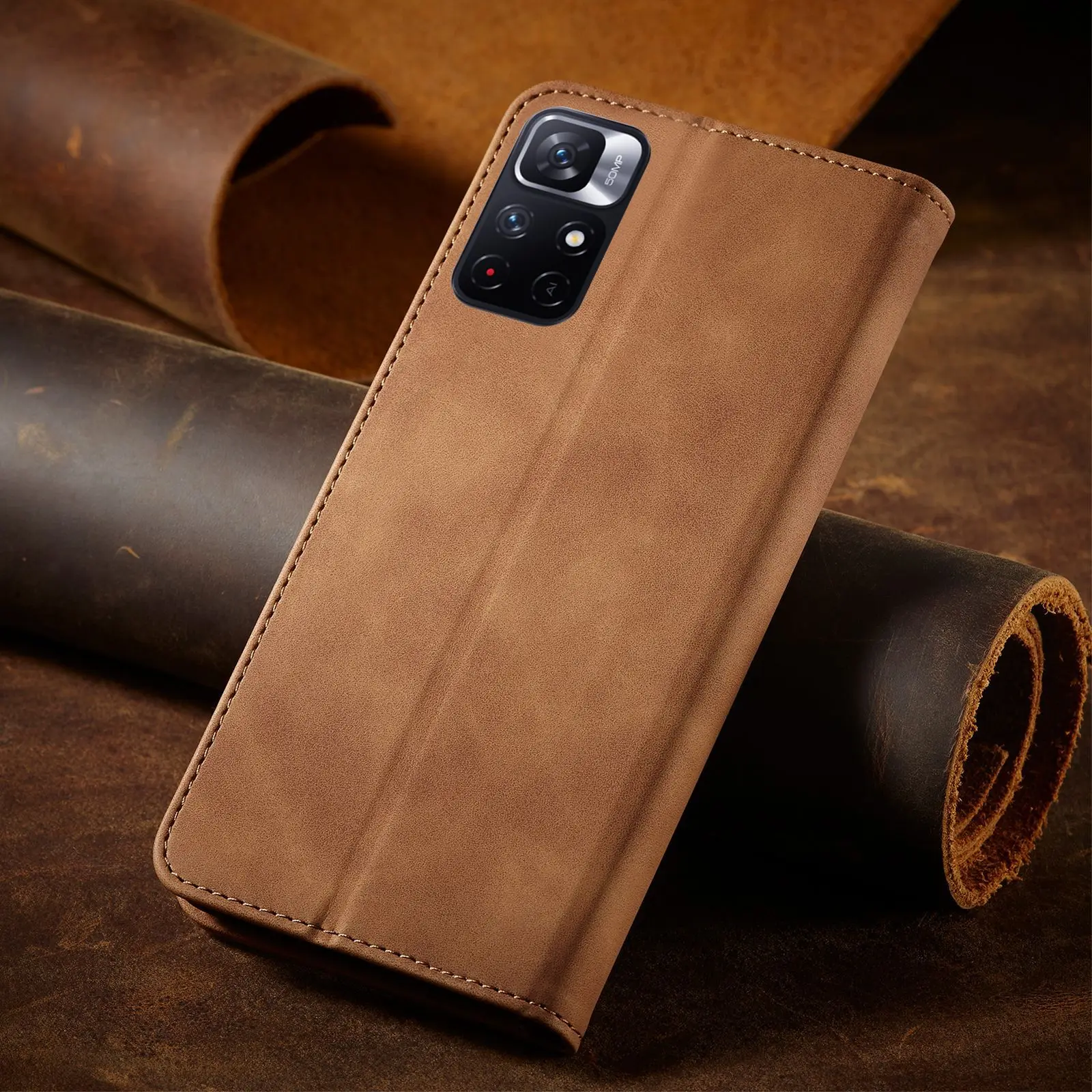 2023 New Retro Wallet Leather Case For Magnetic Flip Stand Cell Phone Case Cover For Redmi Note 11 12 Pro 10 4g 5g poco M4 note9