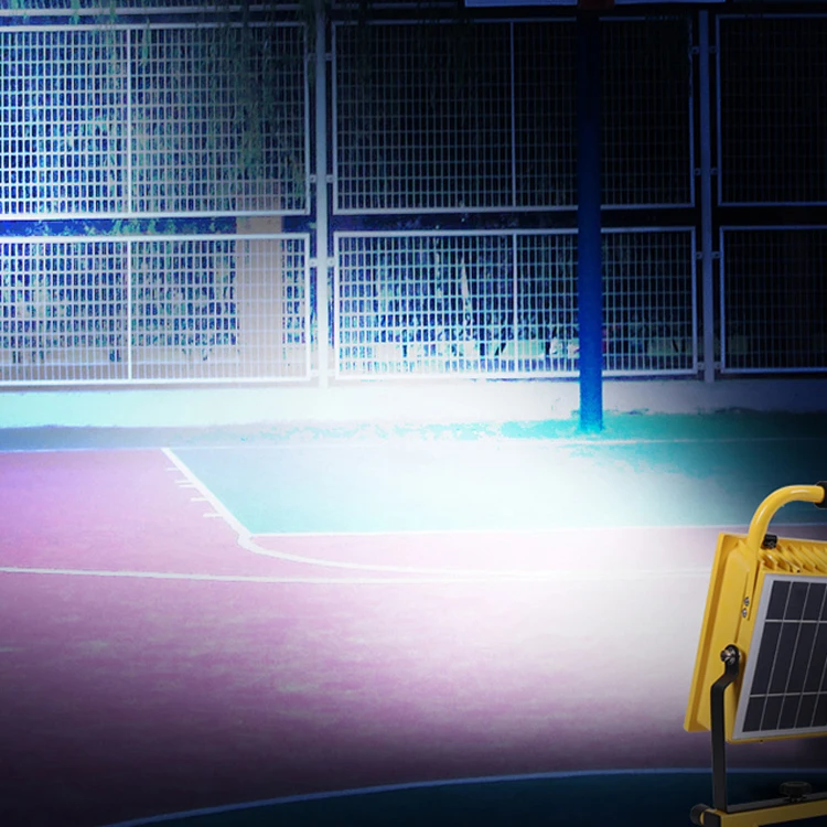 akkostar 100W LED solar rechargeable flood light 6500k