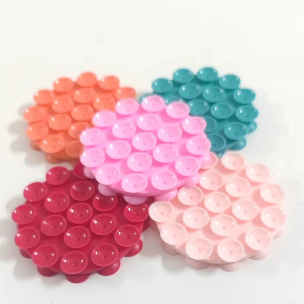 New wholesale silicone phone wallet case double side silicone suction pad for mobile phone houseware
