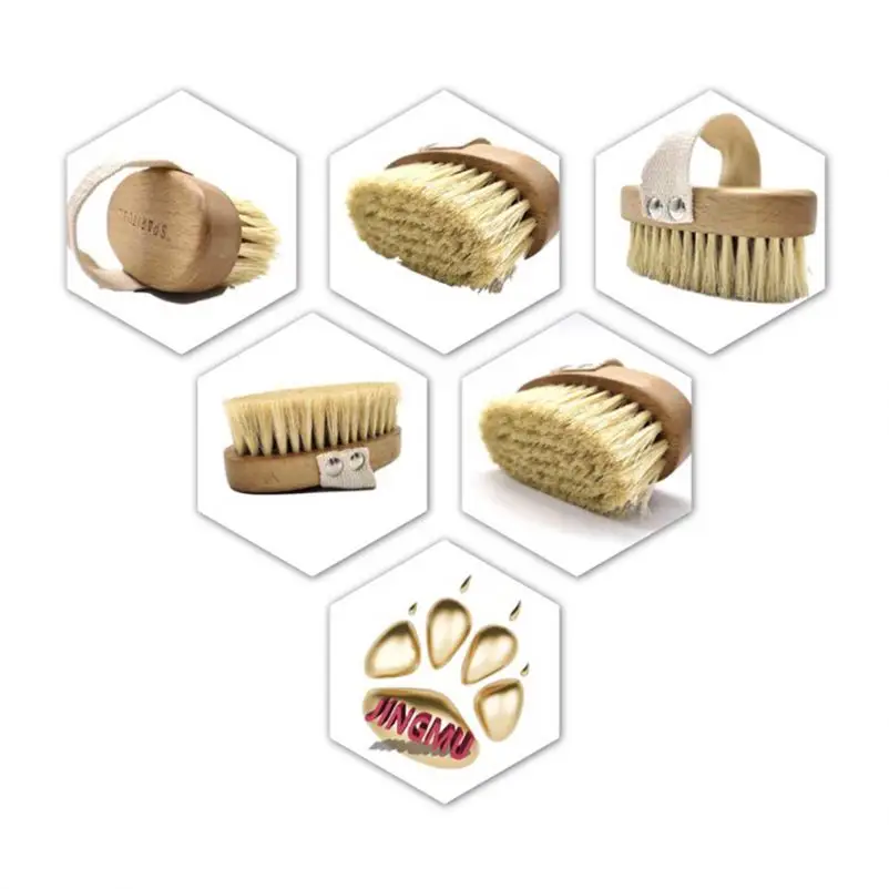 Wholesale Custom Bamboo Bristle Body Brush