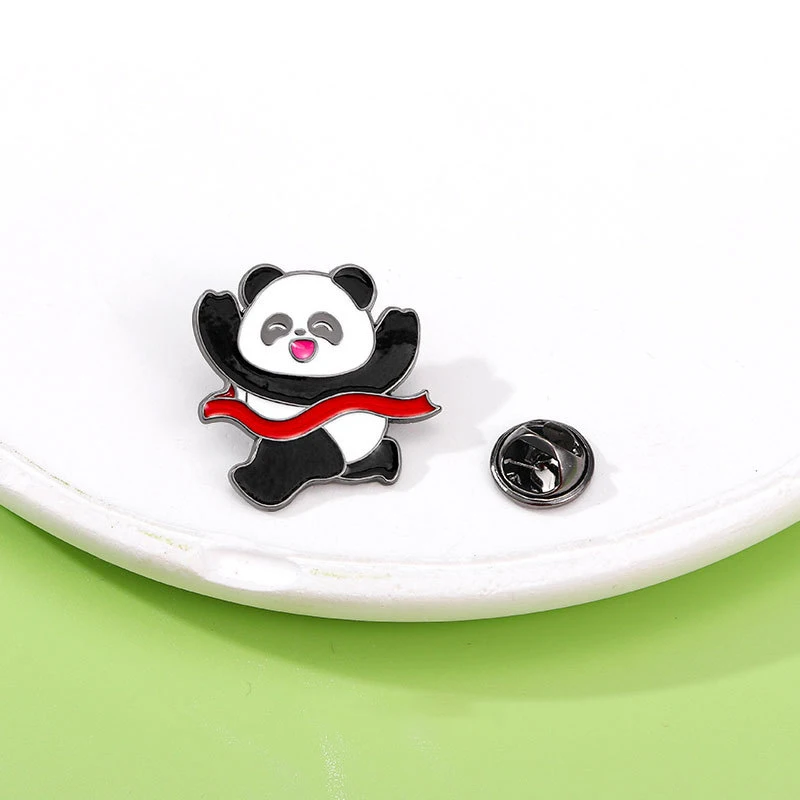 Manufacture Animal Sport Panda Cute Anime Metal Badge Custom Logo Hard Lapel Enamel Pin