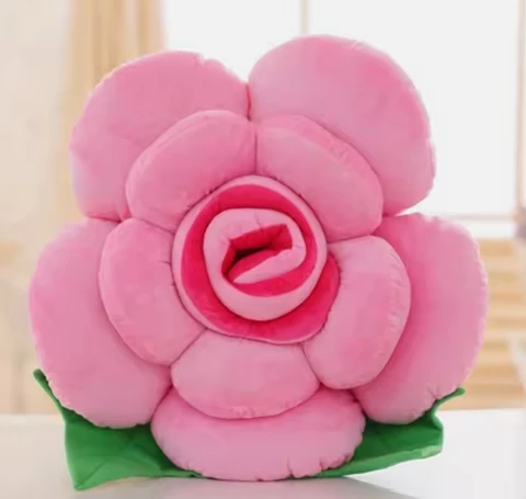 Custom Living Room Decorative Plush Cushion Pillow For Couch Multicolor Rose Flower 3D Rose Sofa Throw Pillows Cushions