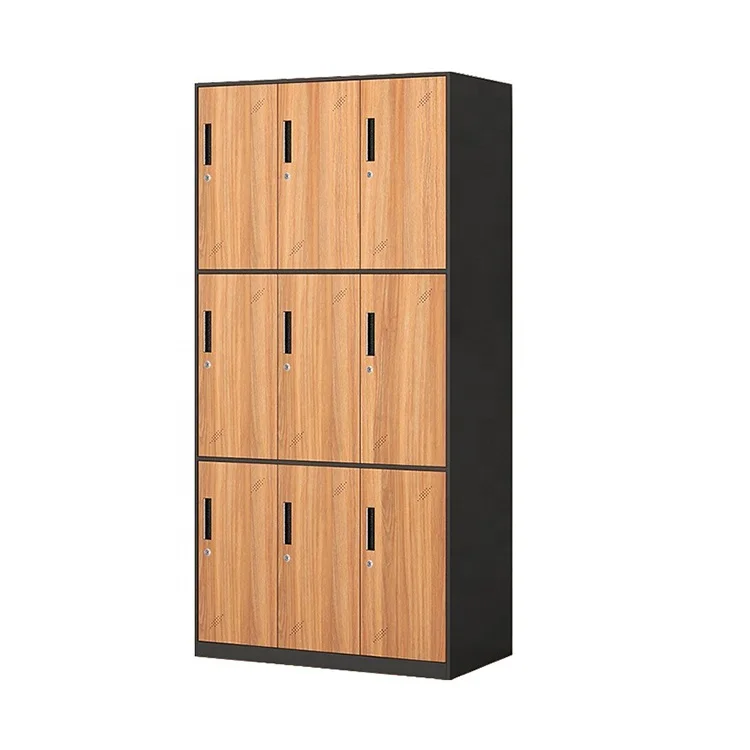 Electronic Smart mobile locker ISO certificate wooden hpl board fingerprint face recognition digital safety lockers