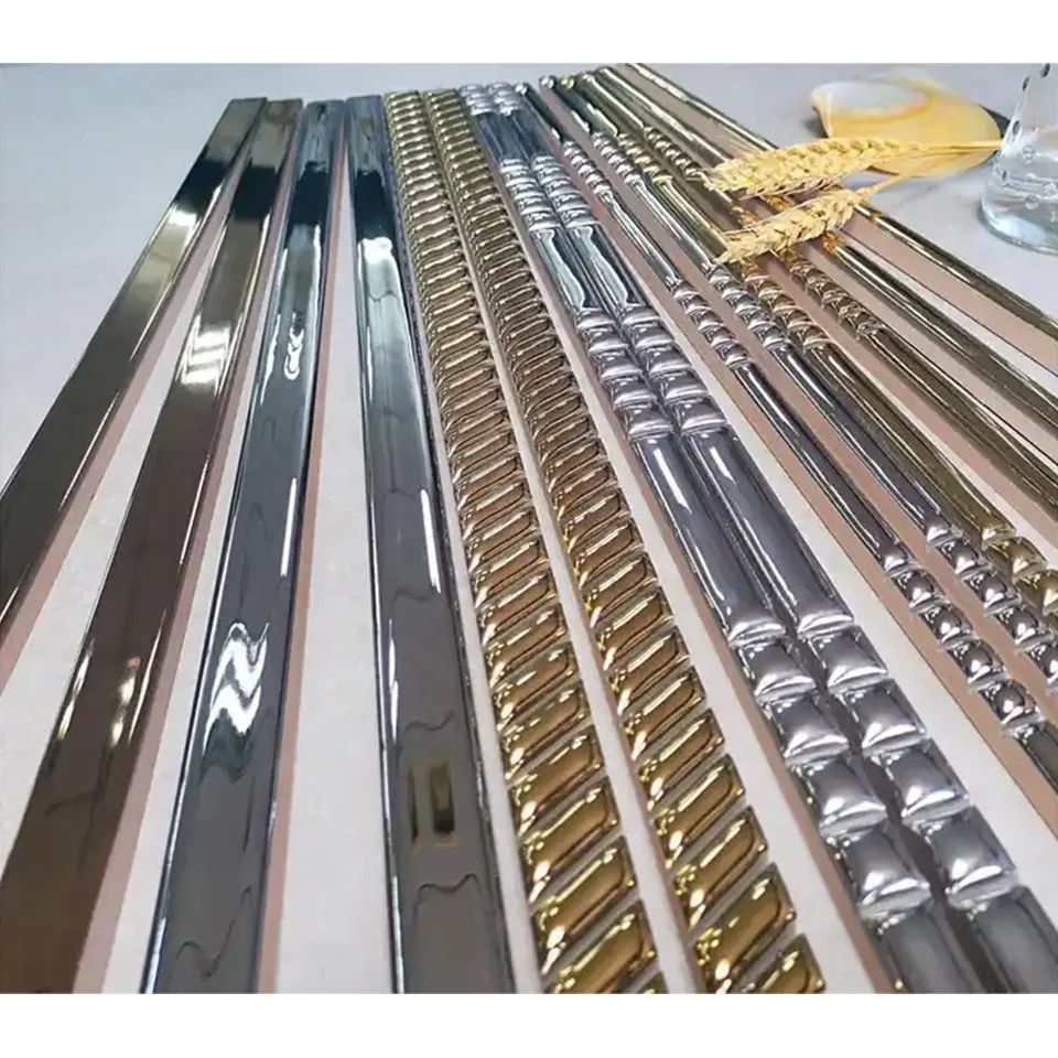 GUCI Ceramic Trim Border Tile Decorative Wall Gold Silver Pencil Strip 24