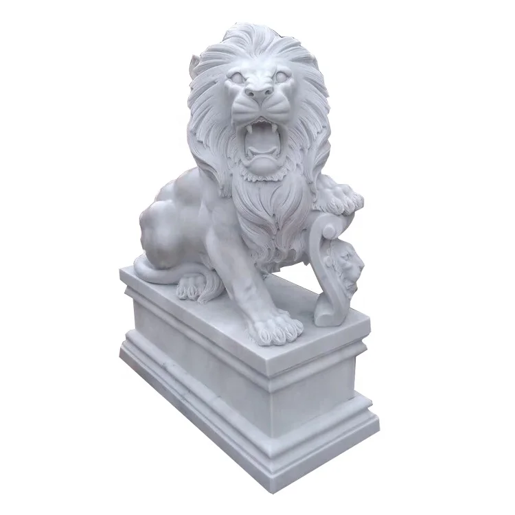 Lifesize Stone Animal Statues Colorful Lion Sculpture Outdoor Lion Statue life size stone granite marble lion for sale