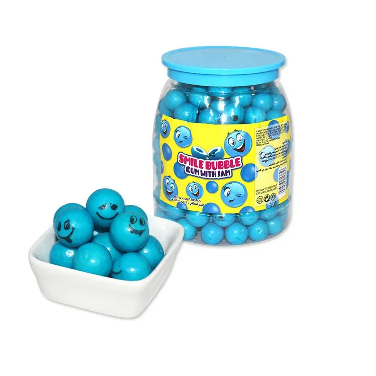 3.5 grams Fruit Flavor Smile Bubble Gum Ball Chewing Gum