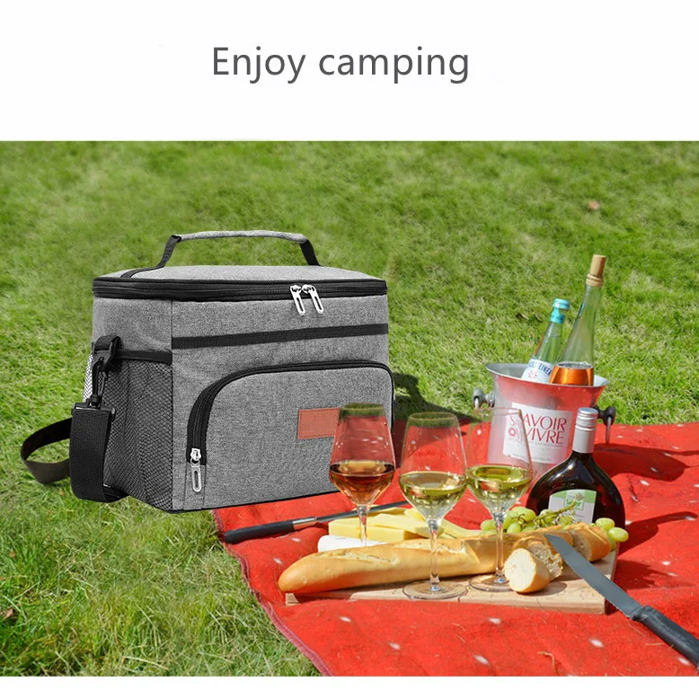 portable waterproof camping picnic Insulation Bento bags camping food bag aluminum foil insulated cooler bag