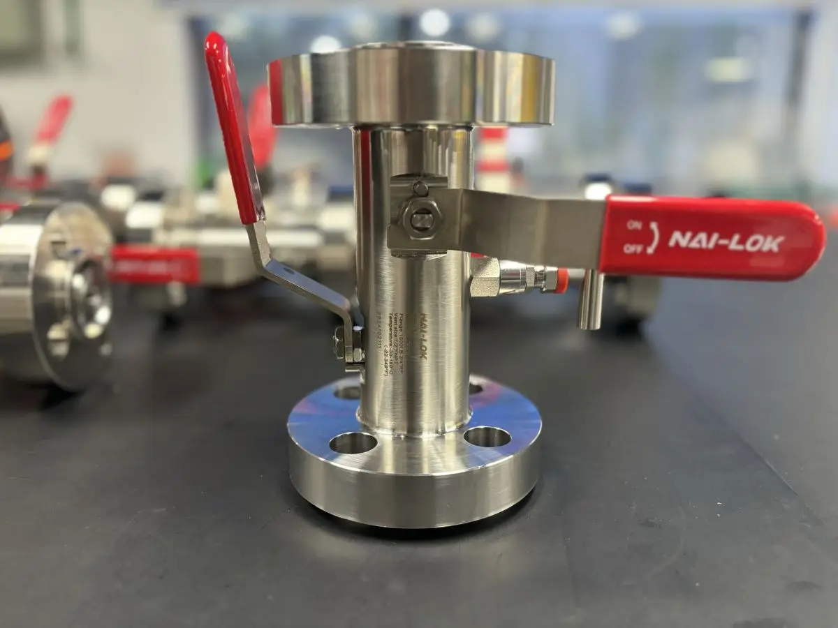 Intergrated Internal Thread Flange Type Two Valve Stainless Steel Double Block And Bleed Valve DBB