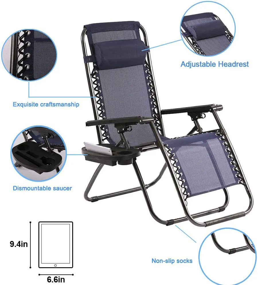 
backrest foldable beach office outdoor leisure adjustable portable folding recliner chair 