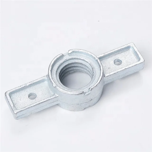High strength scaffolding jack base nut thread