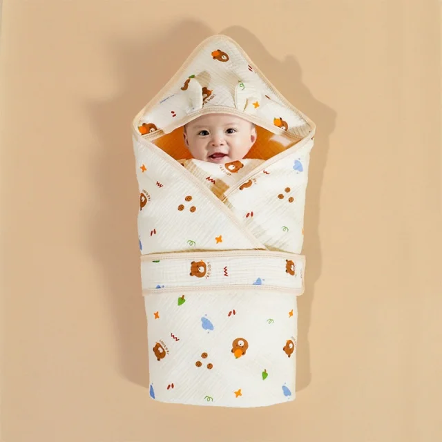 Newborn Baby Blanket Swaddle Class a Cotton Gauze Quilt Spring Summer 0~6 Baby Discharge Package Swaddling Quilt Swaddle