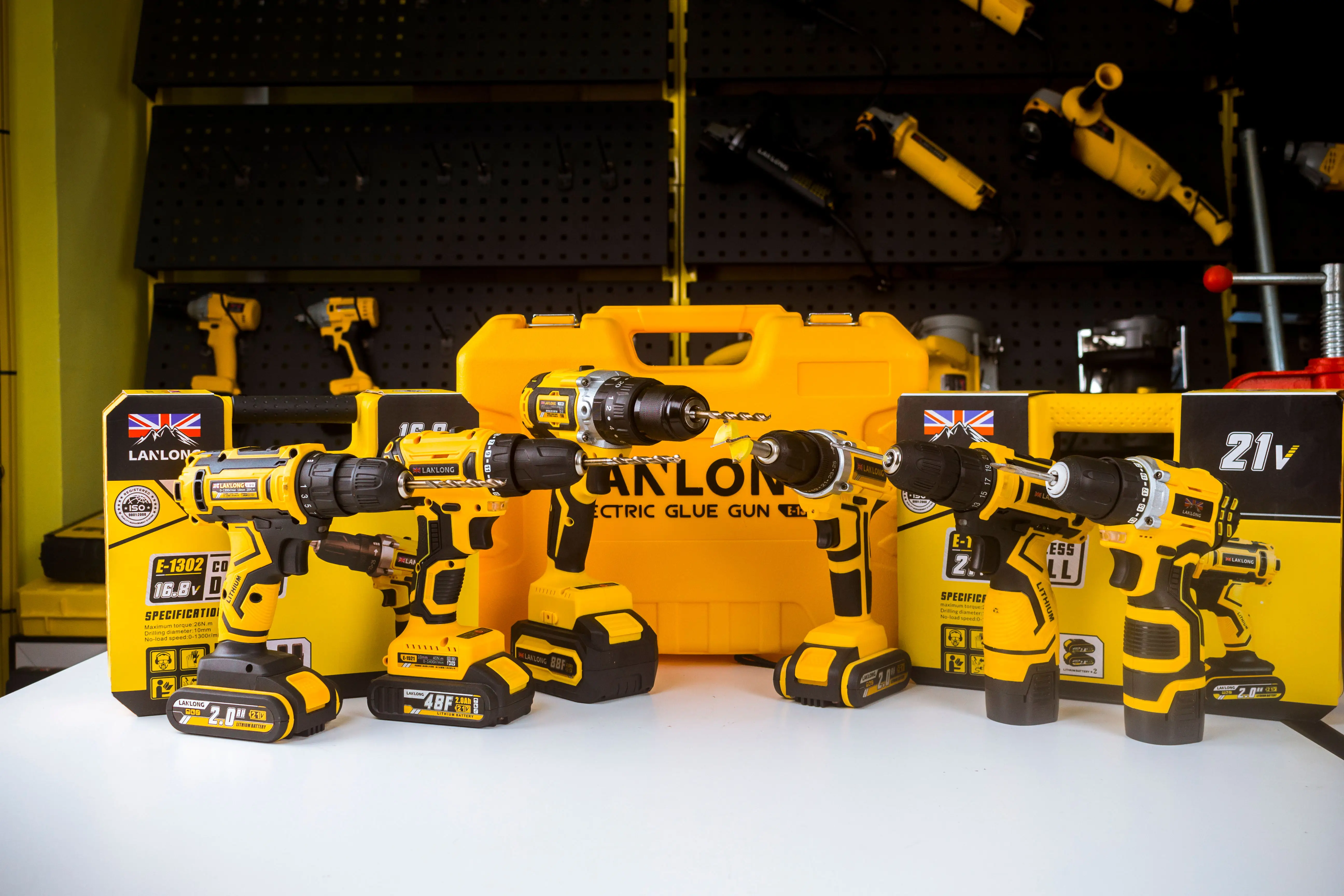 WORKSITE Brushless Power Drills Drill Machine Cordless Hammer Drill Driver 21V Battery