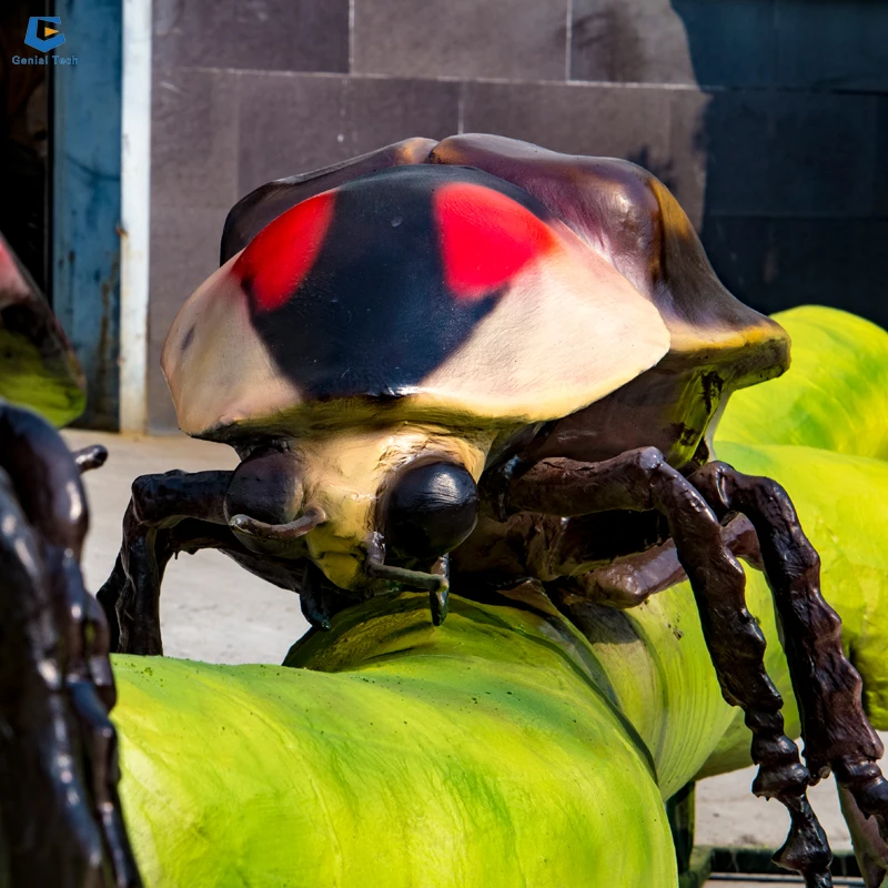 SGA07 Outdoor Theme Park Simulation Ladybirds Models Garden Decoration Animatronic Beetle For Sale