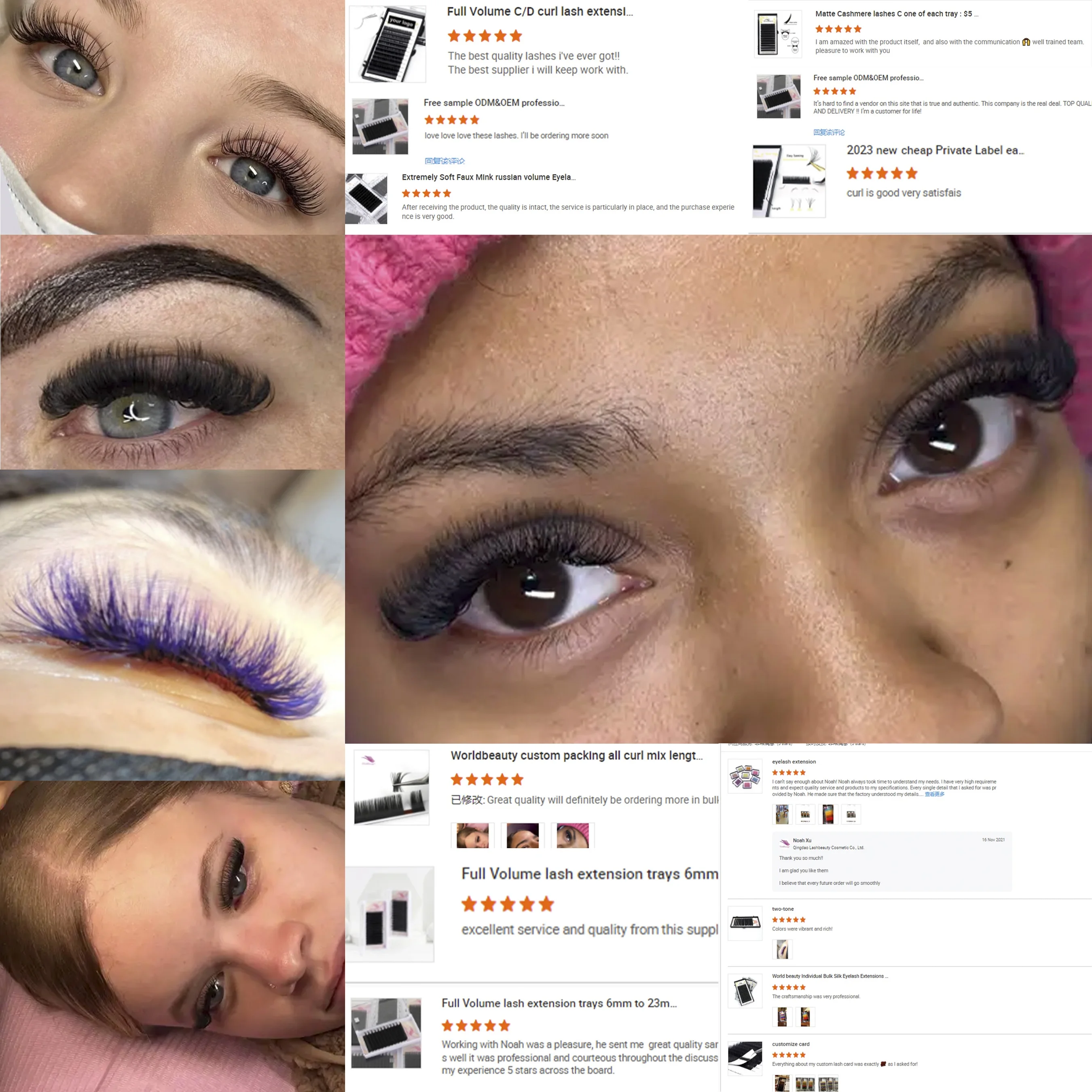 Hot Selling Cashmere Lash Mink Individual Eyelash Extension Mega Volume Black Dark lash Trays