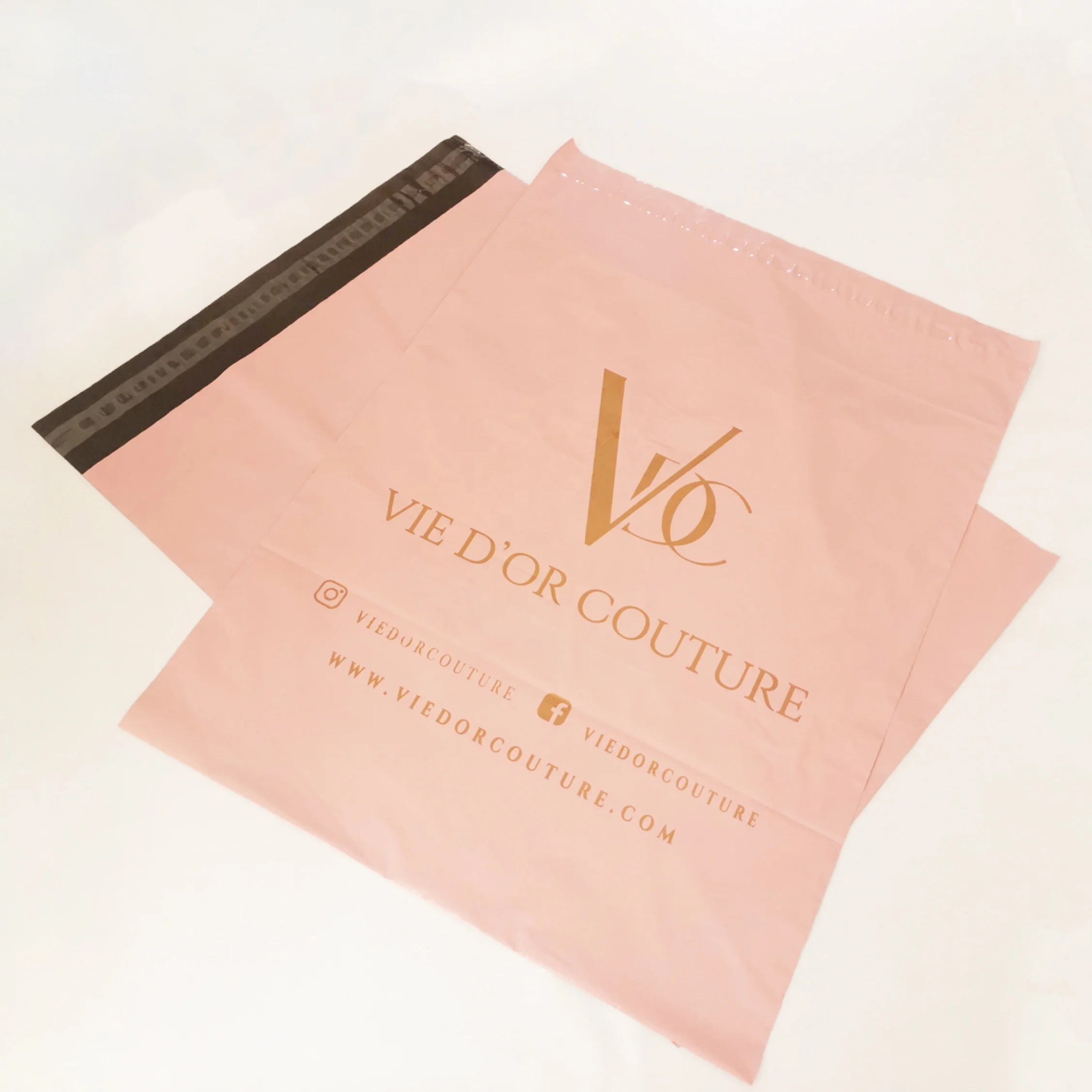 
Eco friendly virgin materials custom logo printing tear proof poly mailing bags 