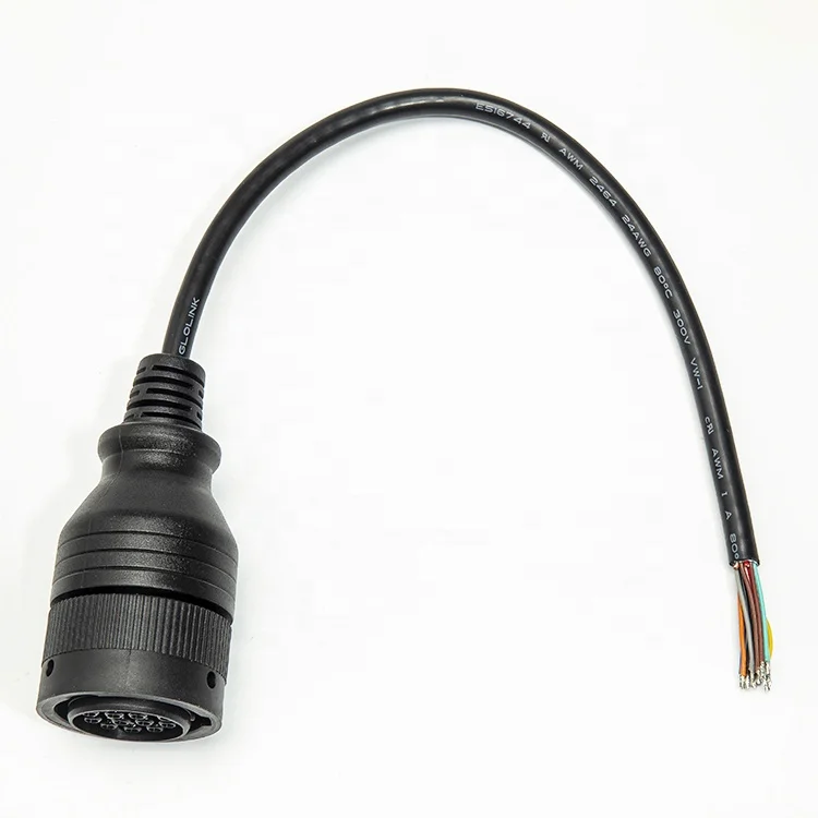 Custom Caterpillar 24V OBD2 OBD Female to J1939 9Pin Diagnostic Connector Cable For CAT