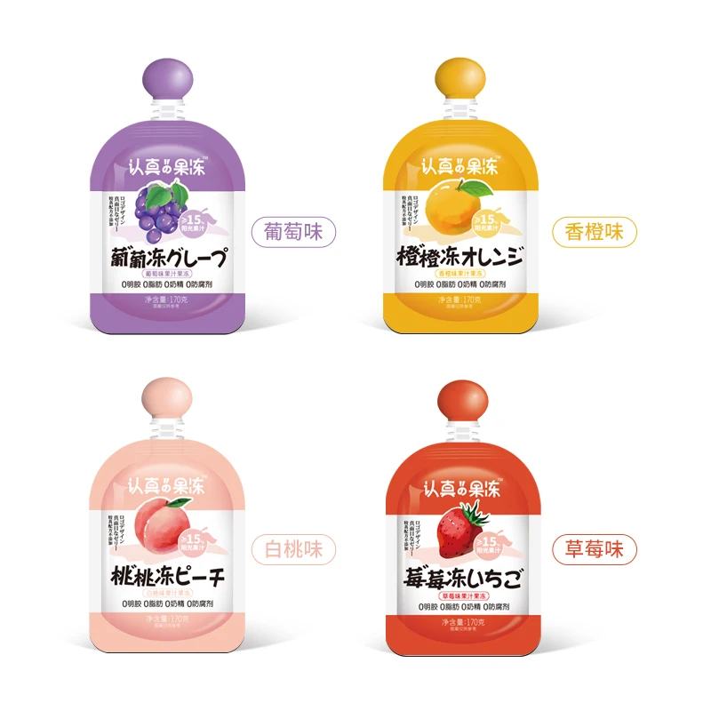 170g Pure fruit pulp  Konjac Jelly Nata de Coco Jelly Fruit Drink