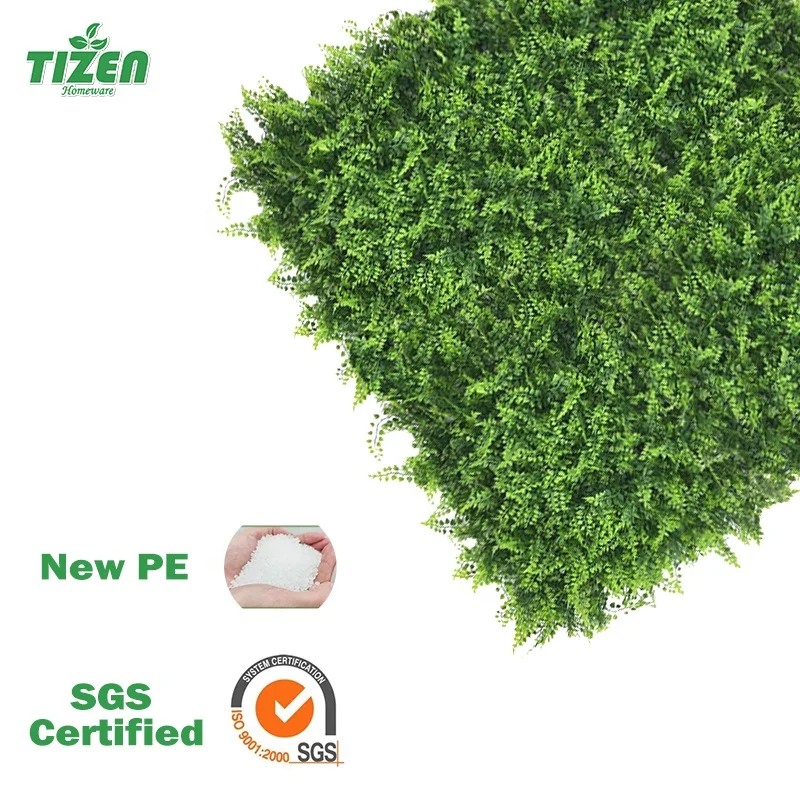 Tizen High quality plastic garden decor boxwood panel topiary hedge green artificial plant grass wall