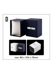 Skmei Watch box packaging paper blue white box for wristwatch gift custom boxes