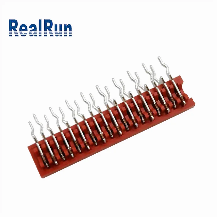 Micro Match IDC Connector 1.27*2.54 Pitch Red 90 Degree Through Holes 18 Positions PBT Tin Plated RoHS
