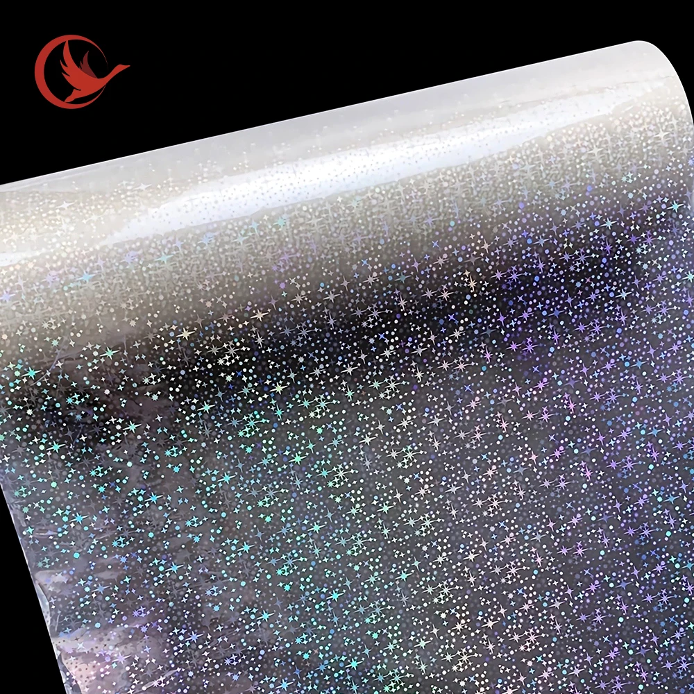 Environmentally friendly solvent based holographic vinyl roll PET material poster material laser film permanent laser adhesive