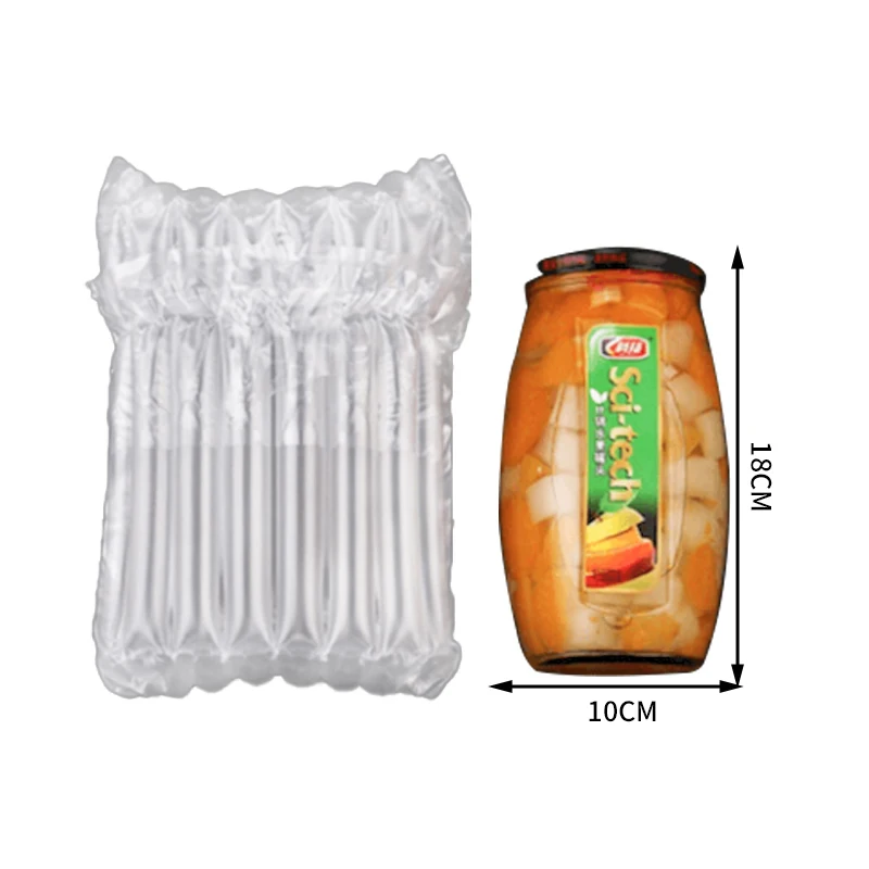 Shock Resistance Transport Protector PE/PA Material Bubble Cushion Wine Bottle Air Column Packaging Bag