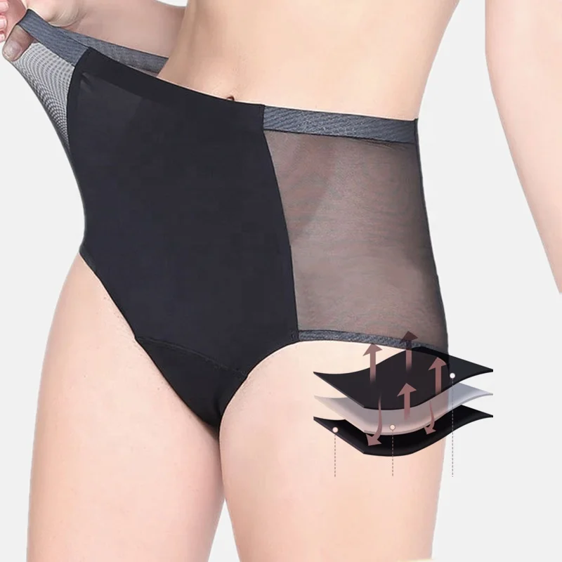 INTIFLOWER 7772 OEM Bragas Menstruales Cintura Alta Undies High Waist Grand Taille Underwear Culotte Periodique Period Panties