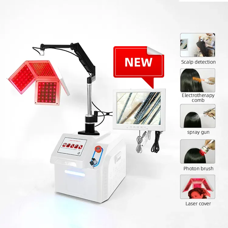 Factory Direct Sale 650nm Laser Hair Regrowth Treatment Professional Laser Hair Regrowth Machine Laser Desktop Skin Tightening