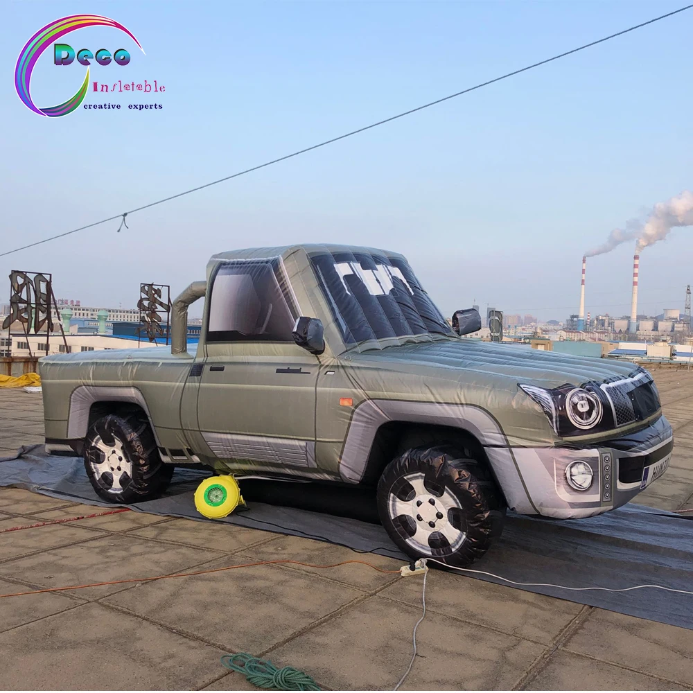 Гигантская наружная реклама надувной трактор jeep