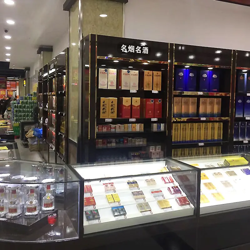 Деревянные стеллажи для розничного магазина демонстрационные продуктов шкаф витрин стальная стойка вина