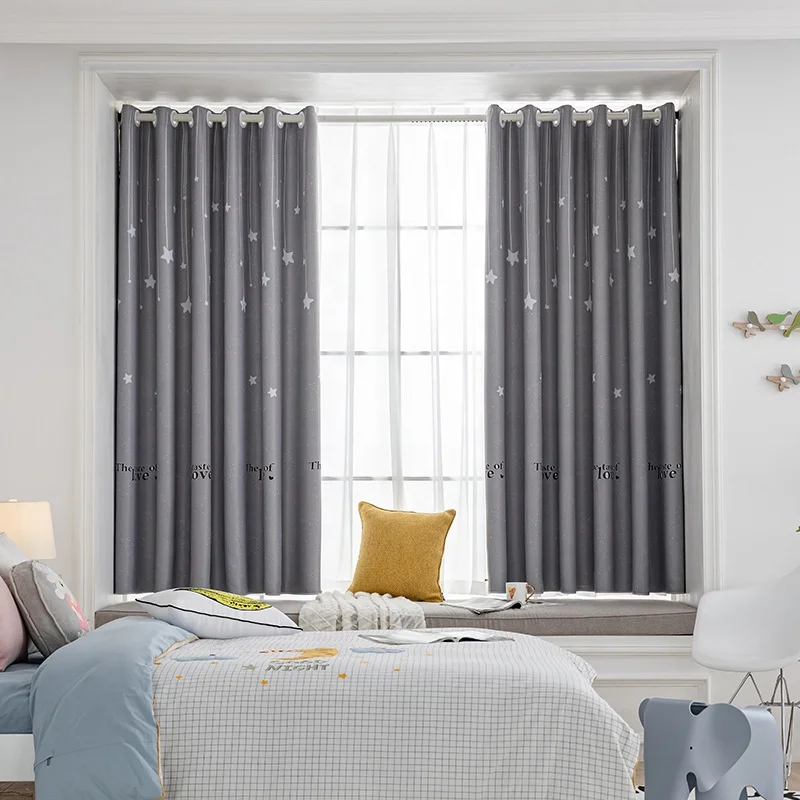 
 Hot Sale ready made plant flower Printing Blackout Window Living Room Curtains  