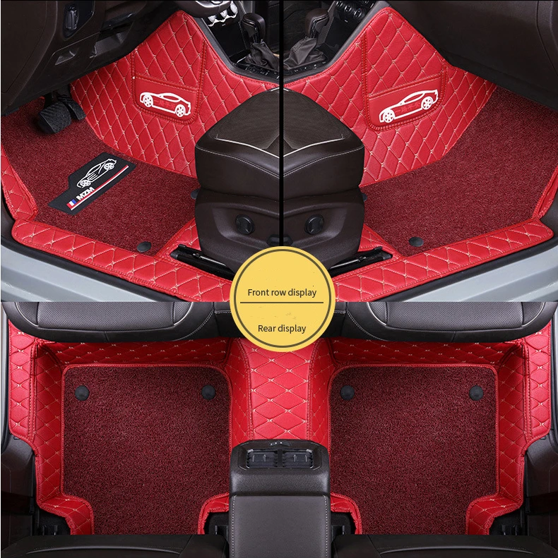 leather full set double layer with carpet 5D car floor mats for car mats camry 2018 2019 2020
