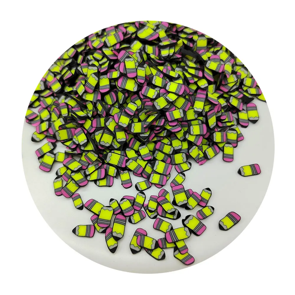 Товары для учебы полимерная глина 5 мм 10 линейка-карандаш ластик доска ломтики автобуса наполнитель слайма обратно в школу декор