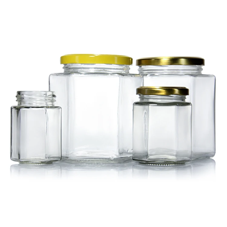 Cost Effective Hexagons 500ml 9oz 6oz Honey Jars 280ml Glass Jar For Hot Chili Sauce