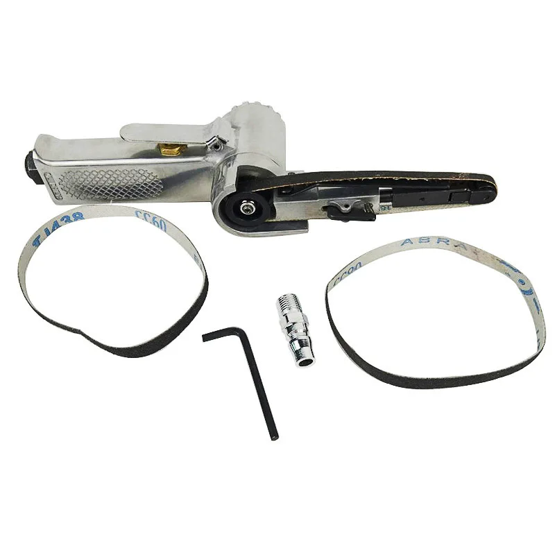 Factory direct wind research industrial pneumatic belt grinder Angle wind grinder ring machine polishing machine