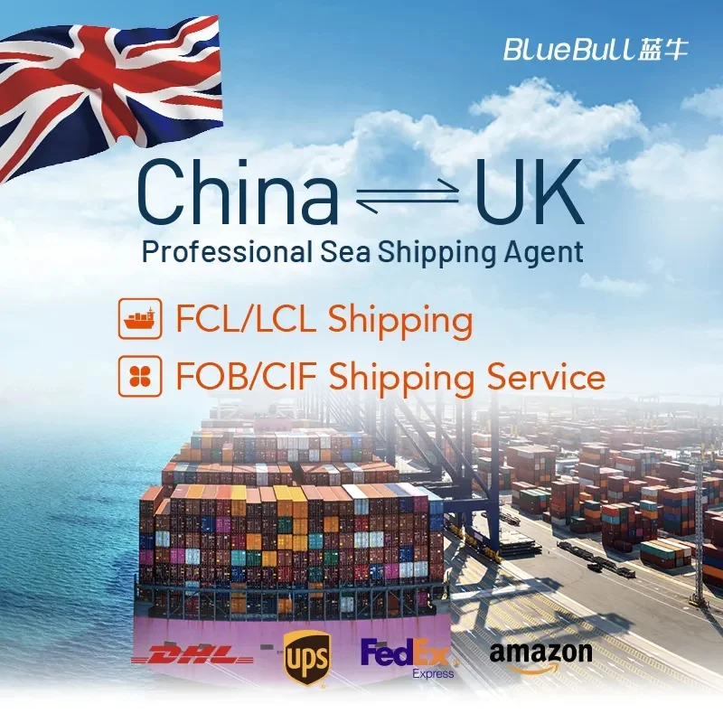China Worldwide Logistics Services to UK EU Sea LCL FCL 20GP 40HQ Container Air Express Freight Forwarder DDP DDU CIF Shipping