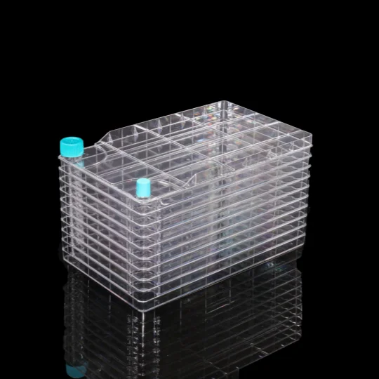 NEST 10 Layer Cellstack BioFactory Cell Culture Factory with 1 Wide and 1 Narrow Plug Seal Caps