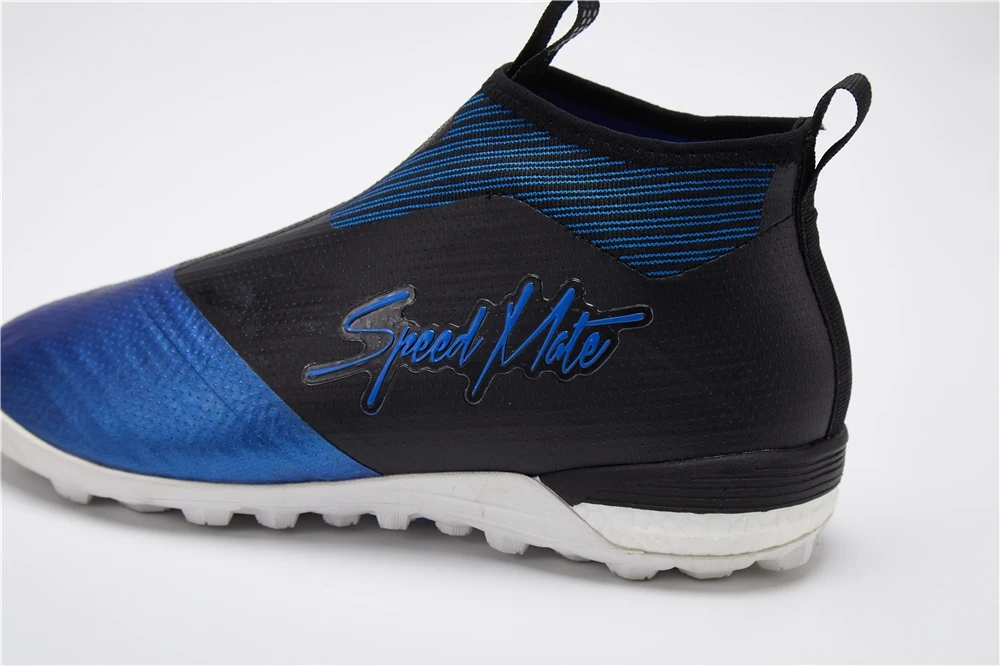 
2019 Factory Wholesale Men Athletic High Ankle TF football Cleats TPU Football Soccer boots Kids outdoor Training Sport Shoes 