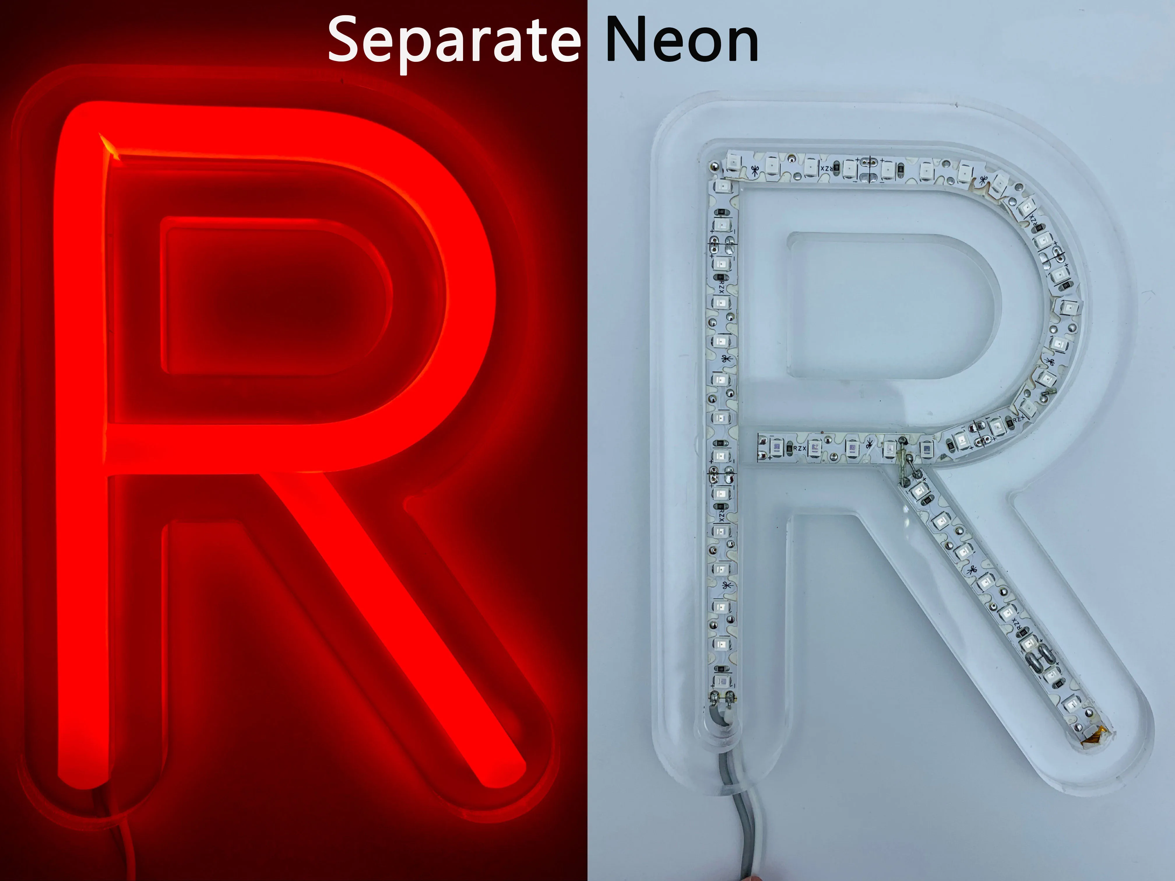 neon signs machine 12x12mm Split separate neon strip large neon number