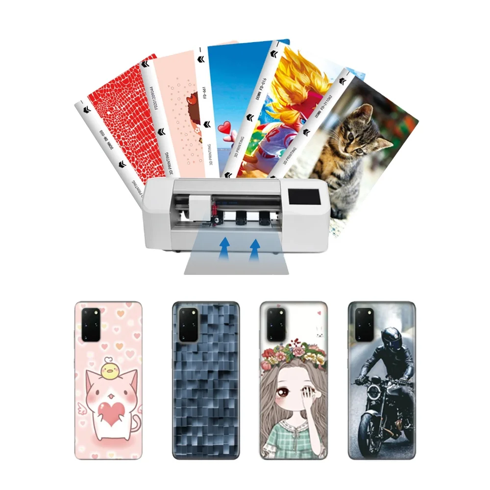 Customized Fully Automatic Mobile Phone Screen Protector Cutting Tpu Hydrogel Film Skin Sticker Cut Plotter Machine