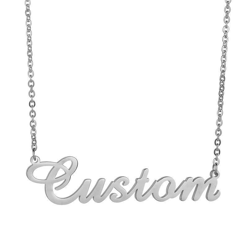 Christmas best gift best friend stainless steel custom name necklace personalised