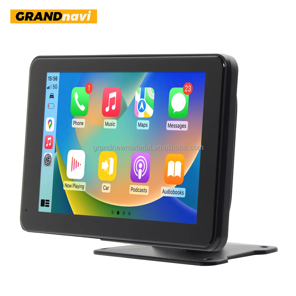 GRANDNAVI популярный новый продукт FM-Трансмиссия AUX полный сенсорный экран IPS установить автомобильную приборную панель и лобовое стекло CarPlay монитор
