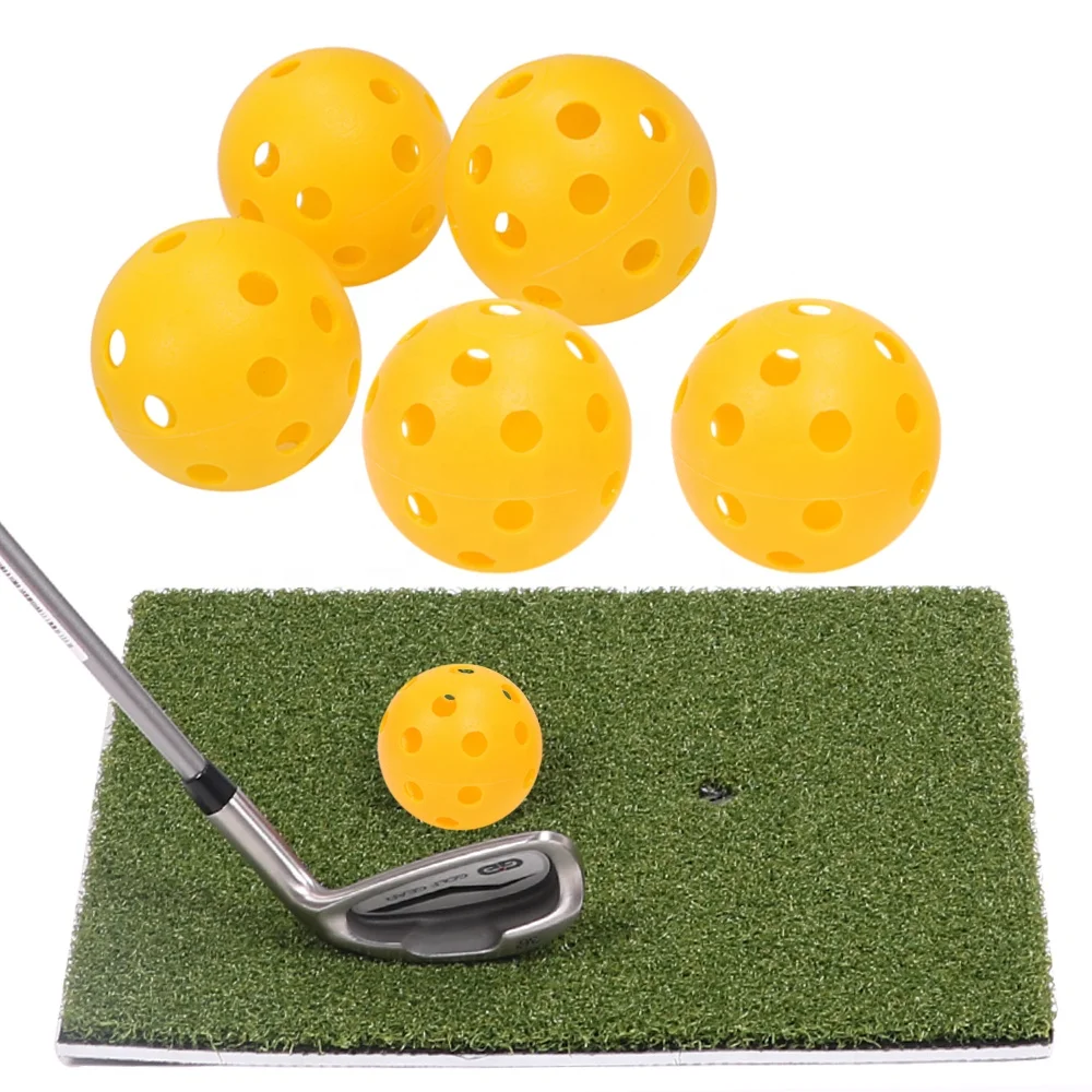 How True High Quality 42mm Three Piece Golf Practice Ball Multicolor Plastic Airflow Colored Hollow Golf Balls