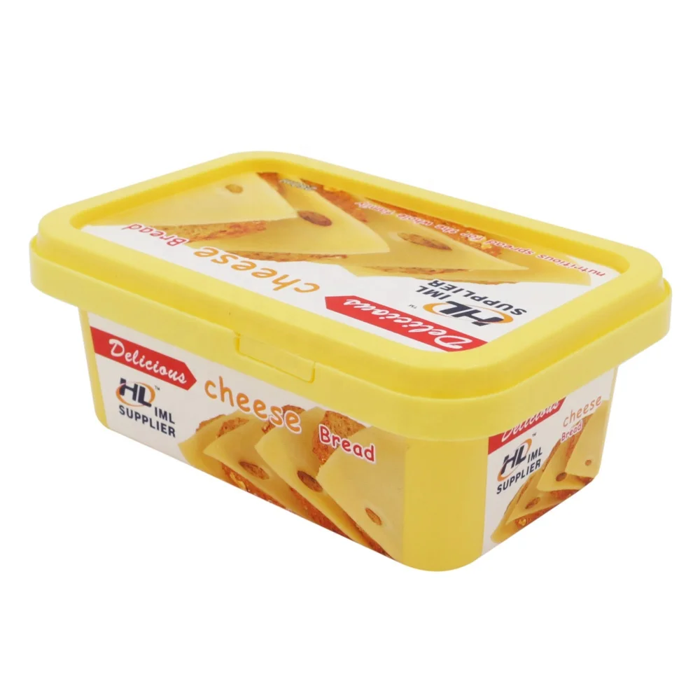 250ml IML Margarine spread Container Rectangular PP Plastic Packaging