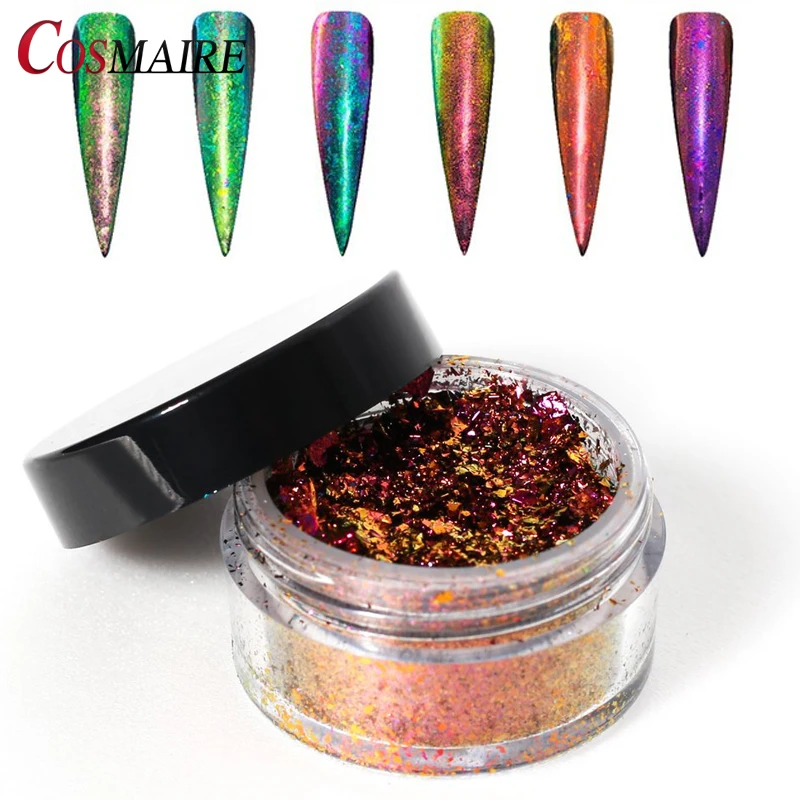 Manufacture Color Changing Chameleon Flake Nails Paint Pigment Powder